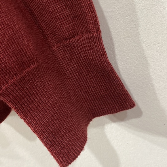 J. Crew V-Neck Merino Wool Sweater Pullover Mid Brown size M - Picture 3 of 9